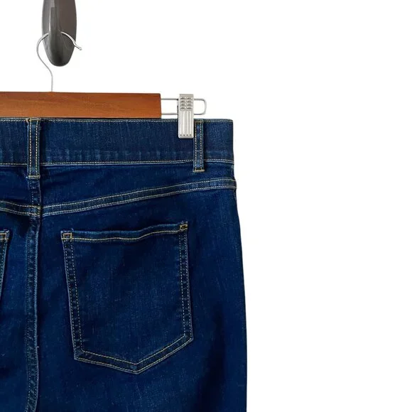 SPANX High Rise Pull-On Flare Midnight Dark Wash Jeans Size L - Picture 13 of 16